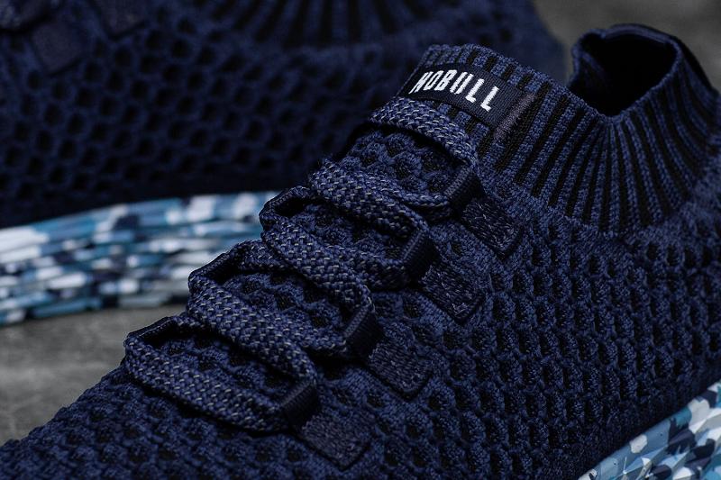 Navy Nobull Midnight Wild Ocean Knit Runner Men's Running Shoes | CA B1092E